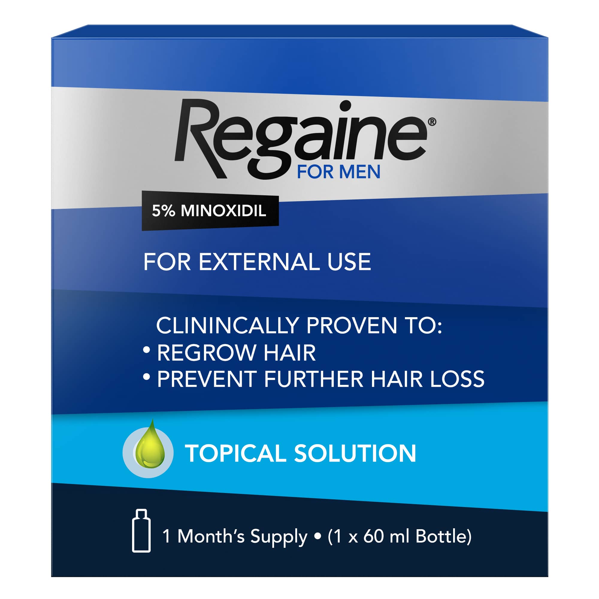 Regaine® for Men Extra Strength Scalp Solution 5% Minoxidil (60ml) | Regaine ®